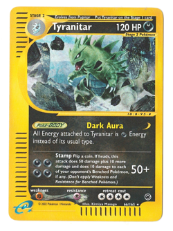 Tyranitar 66/165 - 2002 Pokemon Expedition Rare Reverse Holo, LP - Image 1