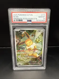 Pokemon Svp En Eevee Prismatic Evolutions ETB PSA 10 Promo 173 - Image 2