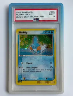2003 POKEMON MUDKIP HOLO BLACK STAR PROMO POP PSA 9 - Image 1