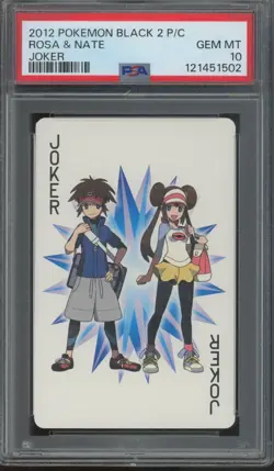 2012 Pokemon Black 2 Playing Cards Joker Rosa & Nate Gem Mint PSA 10 - Image 1