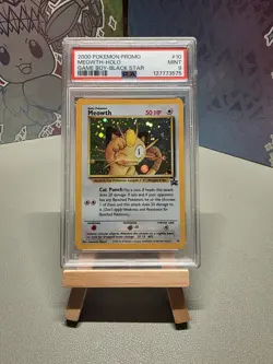 2000 Pokemon Promo Meowth Holo Game Boy Black Star #10 PSA 9 Mint - Image 1