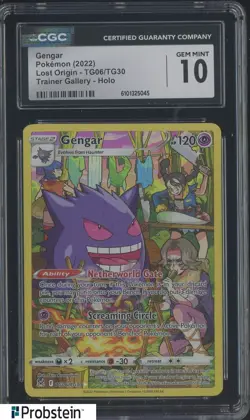 2022 Pokemon Lost Origin Trainer Gallery #TG06 Gengar CGC 10 GEM MINT - Image 1