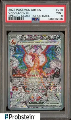 2023 Pokemon OBF En Special Illustration Rare #223 Charizard Ex PSA 9 MINT - Image 1