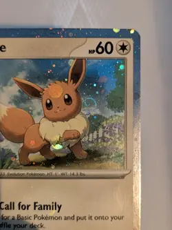 Pokemon Eevee black star promo 043 Swirl holo bleed forehead moon error NM - Image 1