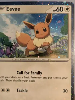 Pokemon Eevee black star promo 043 Swirl holo bleed forehead moon error NM - Image 4