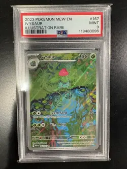 Ivysaur 2023 Pokemon TCG Scarlet & Violet 151 IR #167/165 PSA 9 - Image 1