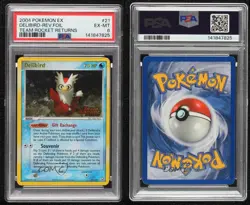 Delibird Reverse Foil Pokemon EX Team Rocket Returns PSA 6 2004 - Image 3