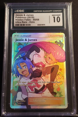 2019 Pokemon Sun & Moon Hidden Fates Full Art Jessie & James 68/68 CGC 10 (C) - Image 1