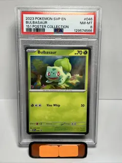 PSA 8 MINT POKEMON 151 Poster Collection Promo Bulbasaur #046 - Image 1