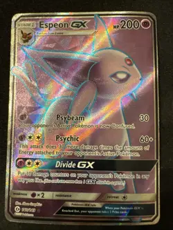 Espeon GX (Full Art) 140/149 SM Base Set Holo Sun & Moon Pokemon - Image 1