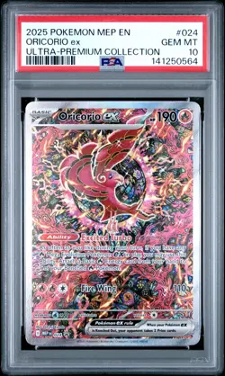2025 POKEMON MEP EN-ME BLACK STAR PROMO #024 ORICORIO EX PSA 10 - Image 1