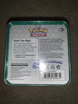 Pokemon TCG - Grass Stacking Tin 3 Booster Packs, 2 Sticker Sheet Factory Sealed - Image 4