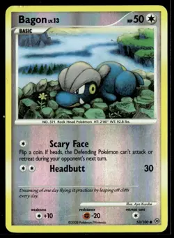 2008 Diamond & Pearl - Stormfront Bagon Reverse Holo Basic/Common #53 - Image 1