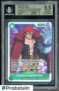 2022 One Piece Eustass Captain Kid Romance Dawn Errata Canot attack Any. BGS 9.5 - Image 1