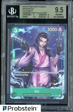 2022-24 One Piece Promos Premium Card Collection OP01033 Izo Textured BGS 9.5 - Image 1