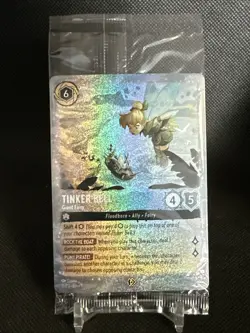 Tinker Bell Giant Fairy Glitter Foil Promo Disney Lorcana Fabled New Sealed - Image 1