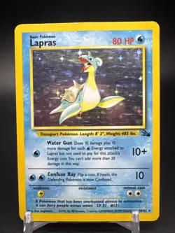 Pokemon TCG Lapras Fossil 10/62 Holo Rare Vintage - Image 1