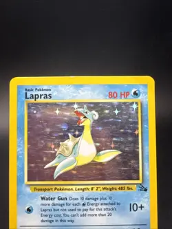 Pokemon TCG Lapras Fossil 10/62 Holo Rare Vintage - Image 2