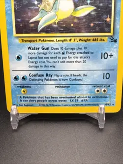 Pokemon TCG Lapras Fossil 10/62 Holo Rare Vintage - Image 3