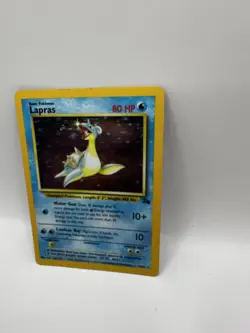 Pokemon TCG Lapras 10/62 Fossil Holo Rare Water WOTC LP - Image 3