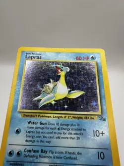 Pokemon TCG Lapras 10/62 Fossil Holo Rare Water WOTC LP - Image 4