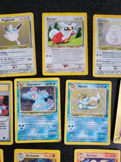 Alte Pokemon Karten Sammlung 17x Rare WotC HOLO 1. Edition Vintage - Played - Image 3