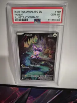 Pokemon 2025 Noibat 169/159 Illustration Rare Full Art Journey Together PSA 10 - Image 1