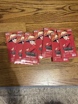 One Piece OP-13 Carrying On His Will Sleeved Booster Pack (LOT of 7) - Image 1