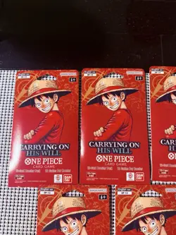 One Piece OP-13 Carrying On His Will Sleeved Booster Pack -LOT OF 7 SEALED PACKS - Image 2