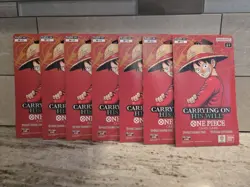 One Piece OP-13 CARRYING ON HIS WILL Sleeved Booster Packs Lot Of 7 NEW/SEALED - Image 1