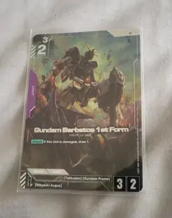 Gundam Card Game TCG Gundam Barbatos 1st Form LR+ GD02-054 Dual Impact - Image 1