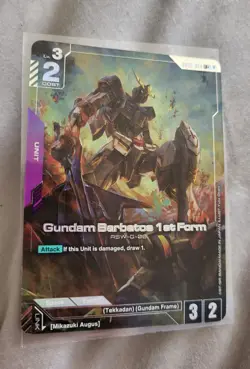 Gundam Card Game TCG Gundam Barbatos 1st Form LR+ GD02-054 Dual Impact - Image 2