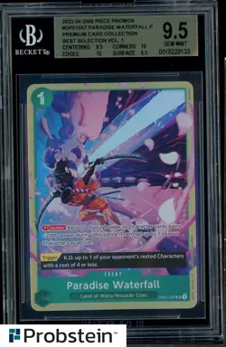 2022-24 One Piece Promos Paradise Waterfall P Premium Card Coll Best V1 BGS 9.5 - Image 1