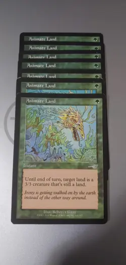 7 Animate Land Nemesis, 6 Grizzly Fate Judgement. Magic The Gathering Cards. Mtg - Image 1