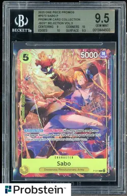 2025 One Piece Promos Premium Card Collection Best Vol.3 P073 Sabo P BGS 9.5 - Image 1