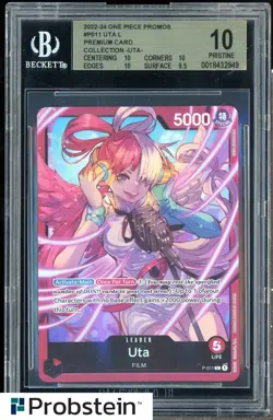 2022-24 One Piece Promos P011 Uta L Premium Card Collection UTA BGS 10 PRISTINE - Image 1