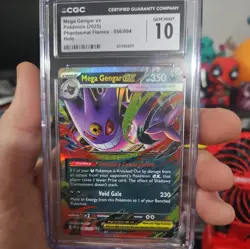 CGC 10 Mega Gengar EX 056/094 Phantasmal Flames Holo Pokemon Card 056/094 - Image 3
