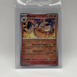 Flareon Reverse Holo Rare 136/165 Scarlet & Violet Pokemon Card NM - Image 1