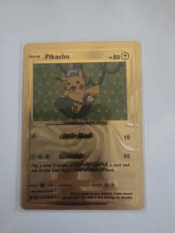 Gold Card Pikachu Pokemon Card Mint Condition - Image 1