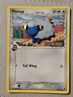 2006 Pokemon EX Dragon Frontiers Mareep Reverse Holo Card 54/101 Stamped - Image 1