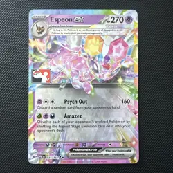 Pokemon TCG Espeon EX Prismatic Evolutions Card 034/131 Pokemon Play! Stamp - Image 1