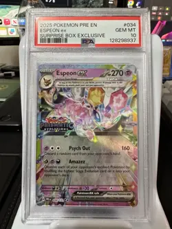 Espeon EX Surprise Box Promo Stamp 034/131 Pokemon Prismatic Evolutions PSA 10 - Image 1