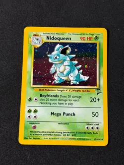 Pokemon Nidoqueen 12/130 Holo Base Set 2 II 2000 Copy 2 LP - Image 1