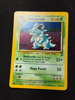 Pokemon Nidoqueen 12/130 Holo Base Set 2 II 2000 Copy 2 LP - Image 2