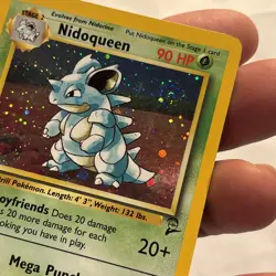 Pokemon TCG Base Set 2 Nidoqueen 12/130 Vintage Holo Rare 2000 Swirl LP - Image 5