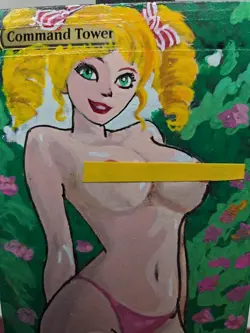 Command Tower MTG Custom Alter Candy Candy Waifu Hand Painted Acrylic by BAZAYO - Image 4