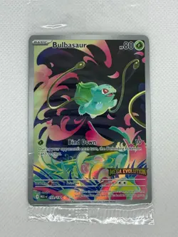 Pokemon TCG Mega Evolutions Bulbasaur 133/132 Stamped Promo - SEALED - Image 1