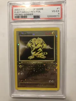 2003 Pokemon Electabuzz - 1 Winner Stamp 001/009 Best of Reverse Holo Psa 4 - Image 1
