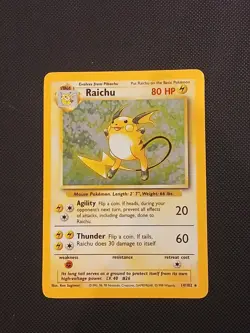 Raichu 14/102 | Base Set | Holo Pokemon Card HP/MP - Image 1