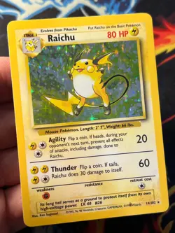 Raichu 14/102 Holo Rare Base Set - Pokemon Card WOTC B Near Mint - - Image 4